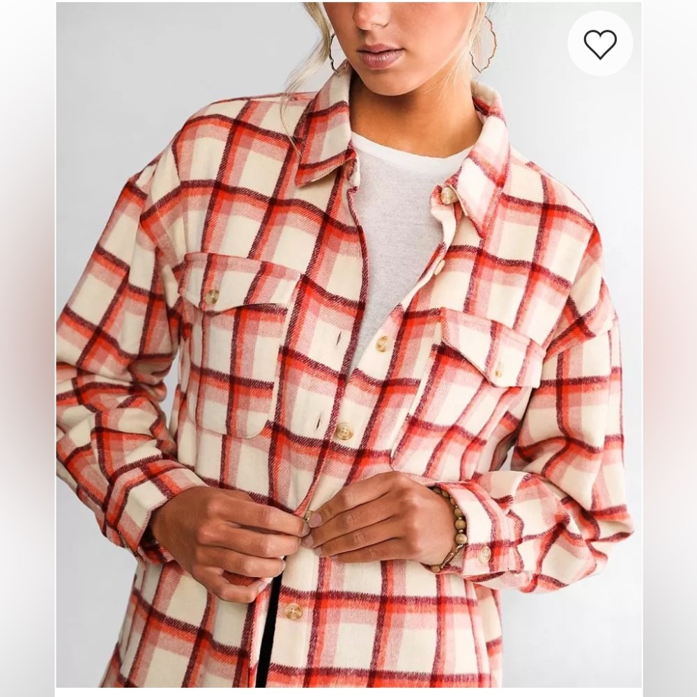 NWOT | BKE | Boyfriend Fit Brushed Knit Flannel | Multi | M 🕥